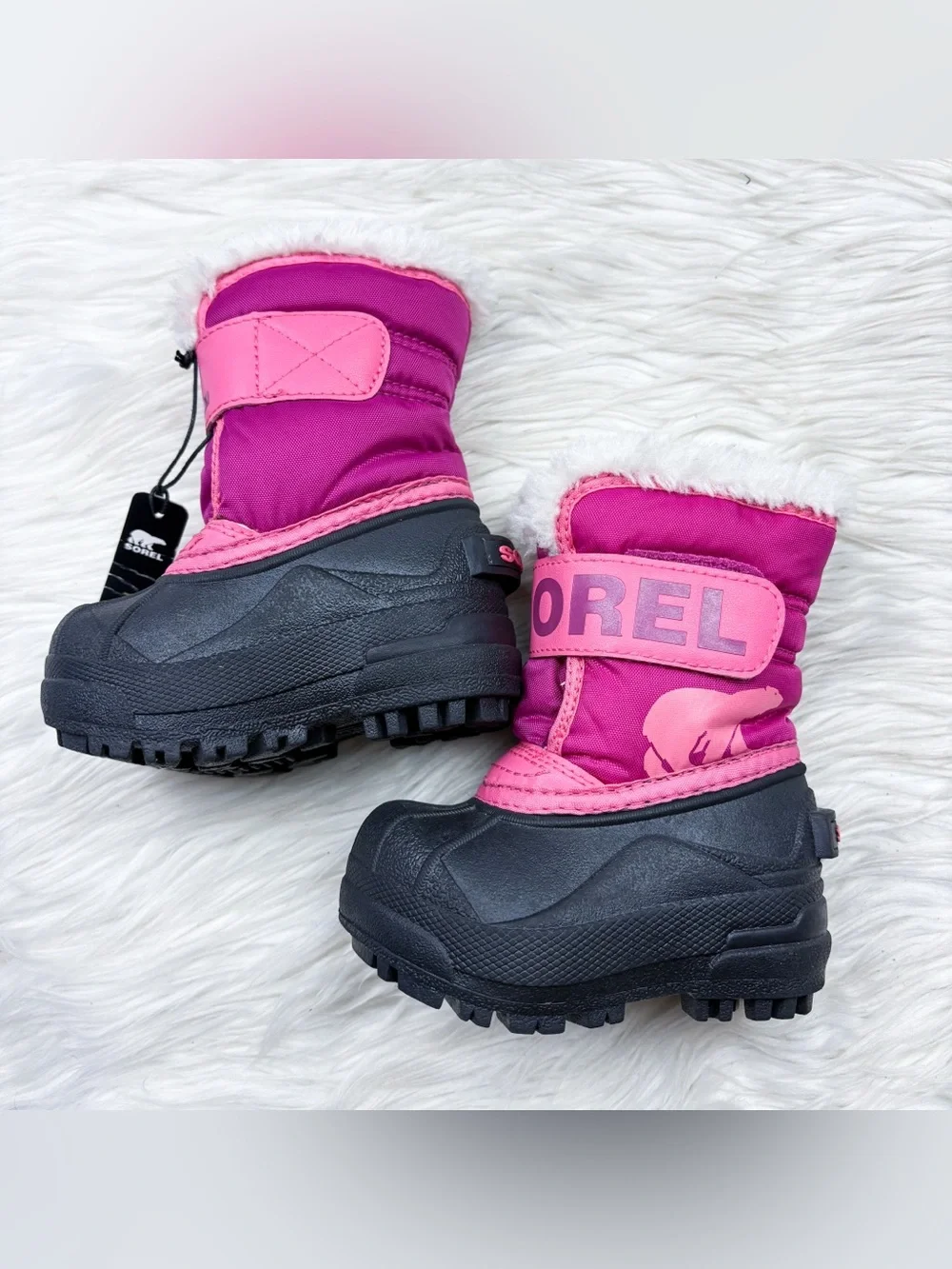 Sorel Snow Commander Snow Winter Boot Tropic Pink Deep Blush NEW Toddler Girls 4